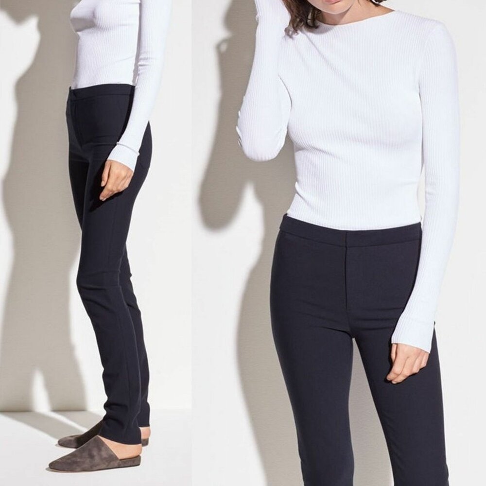 Vince Coin Pocket Trouser Style Navy Leggings Size 0 $295